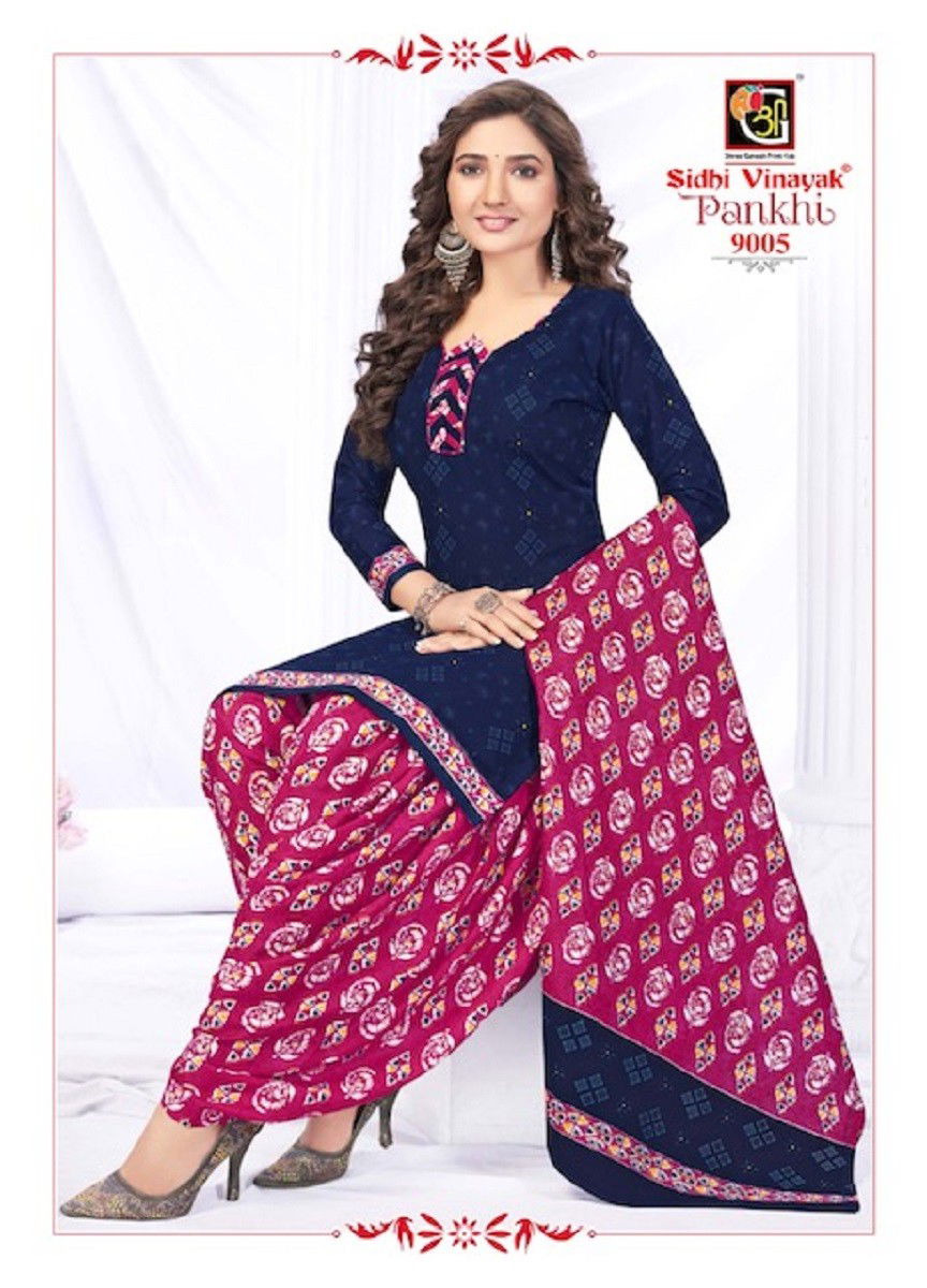 Sidhi Vinayak Pankhi Vol 9 Printed Cotton Dress Material
